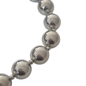 Chunky silver ball necklace