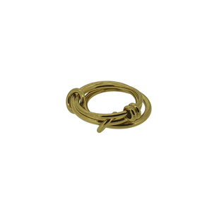 18k gold plated triple spinelli style ring