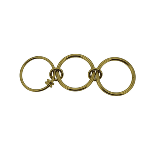 18k gold plated triple spinelli style ring