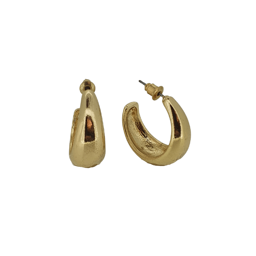 Chunky gold small hoop earrings