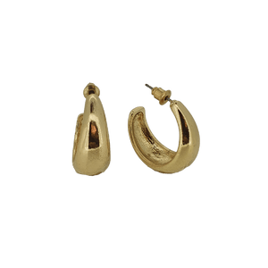 Chunky gold small hoop earrings