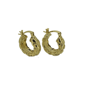 18k gold plated woven mini hoops