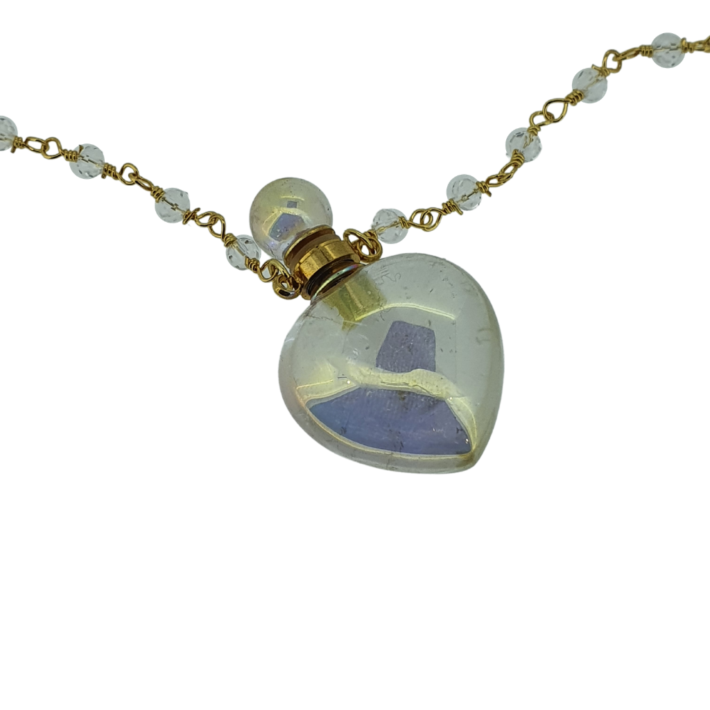 Howlite Gold Plated Crystal Quartz Stardust Bead Necklace - Found Wanderer