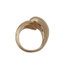 Gold chunky twist dome ring