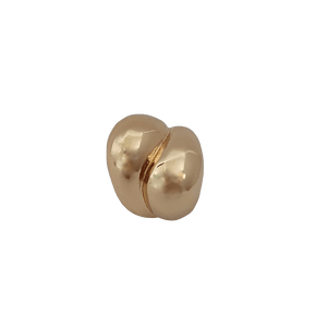 Gold double egg dome ring