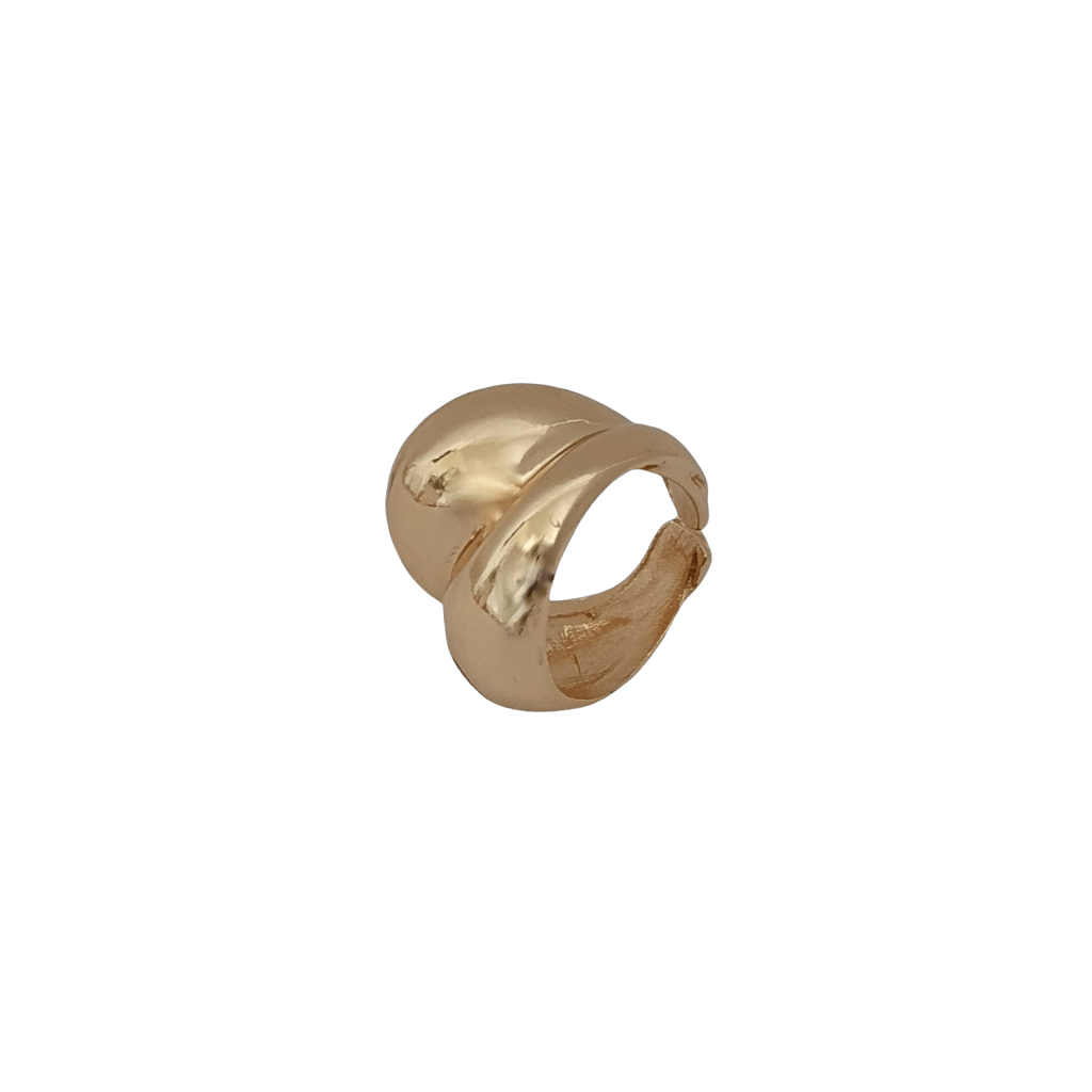Gold double egg dome ring
