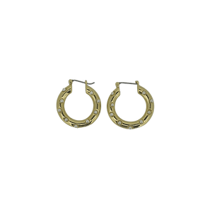 Gold plated small pearl hoops