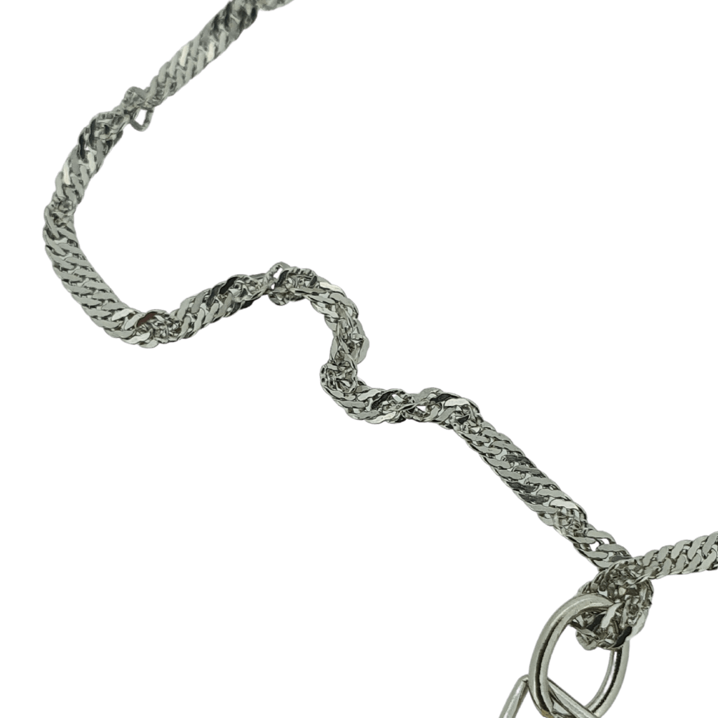 925 sterling silver twist seed pearl chain necklace